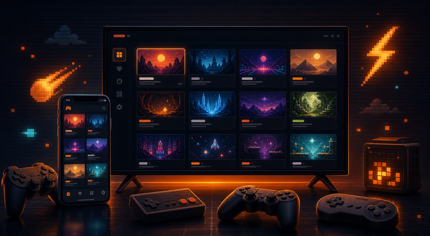Generic retro library interface for the EmuTribe PlayStation 1 page